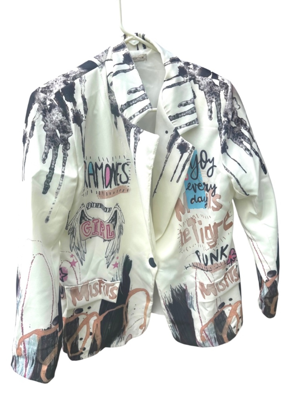 New Collection Italy Graphic Print Blazer Jacket L/XL